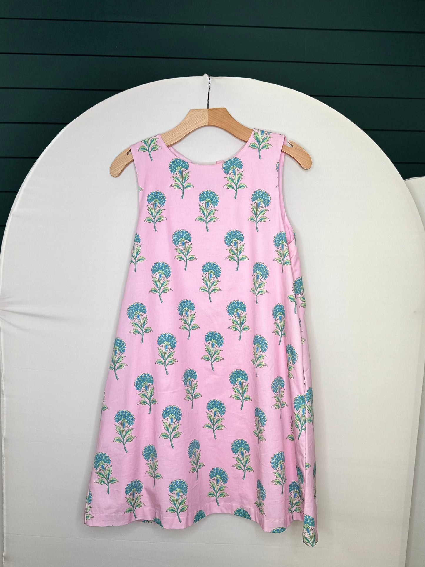 Lilac floral bow back tie dress