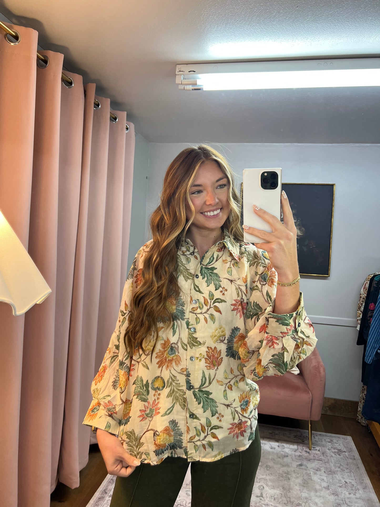 OATMEAL FLORAL LONG SLEEVE