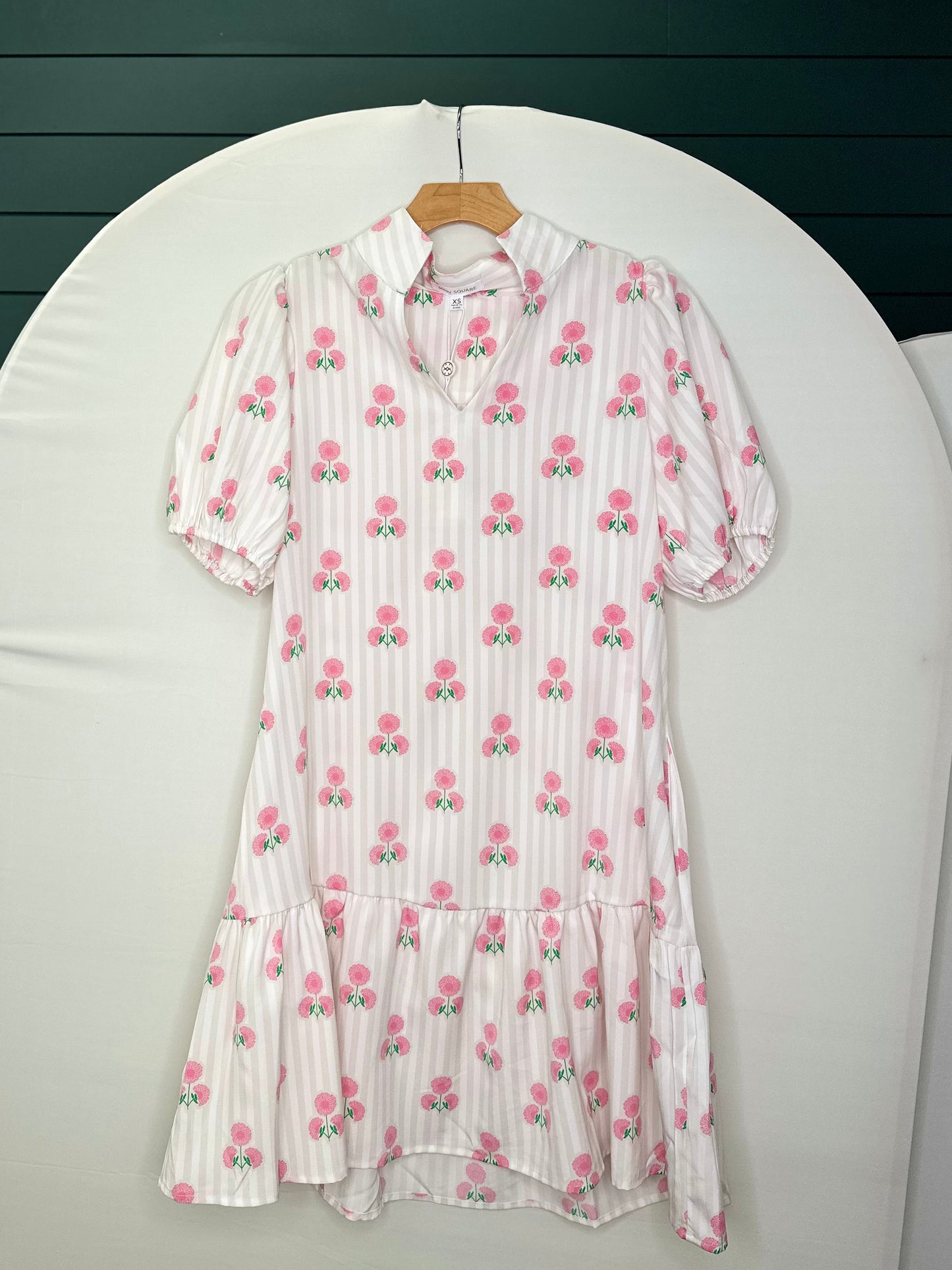 Nancy pink stripe dress