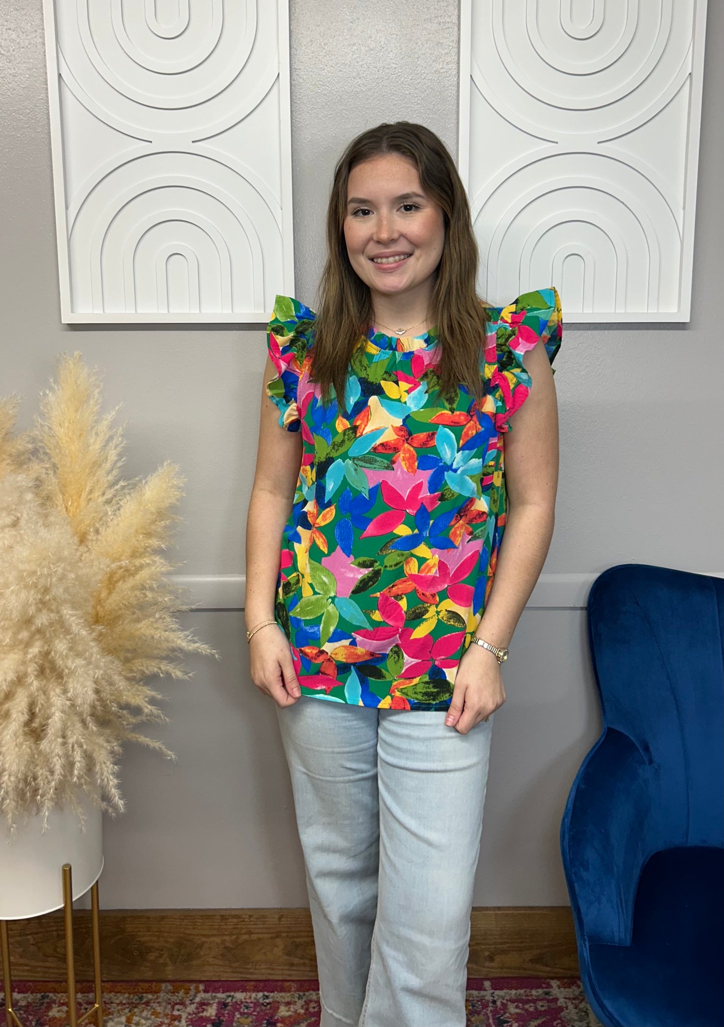 APRIL KG FLORAL PRINT BLOUSE