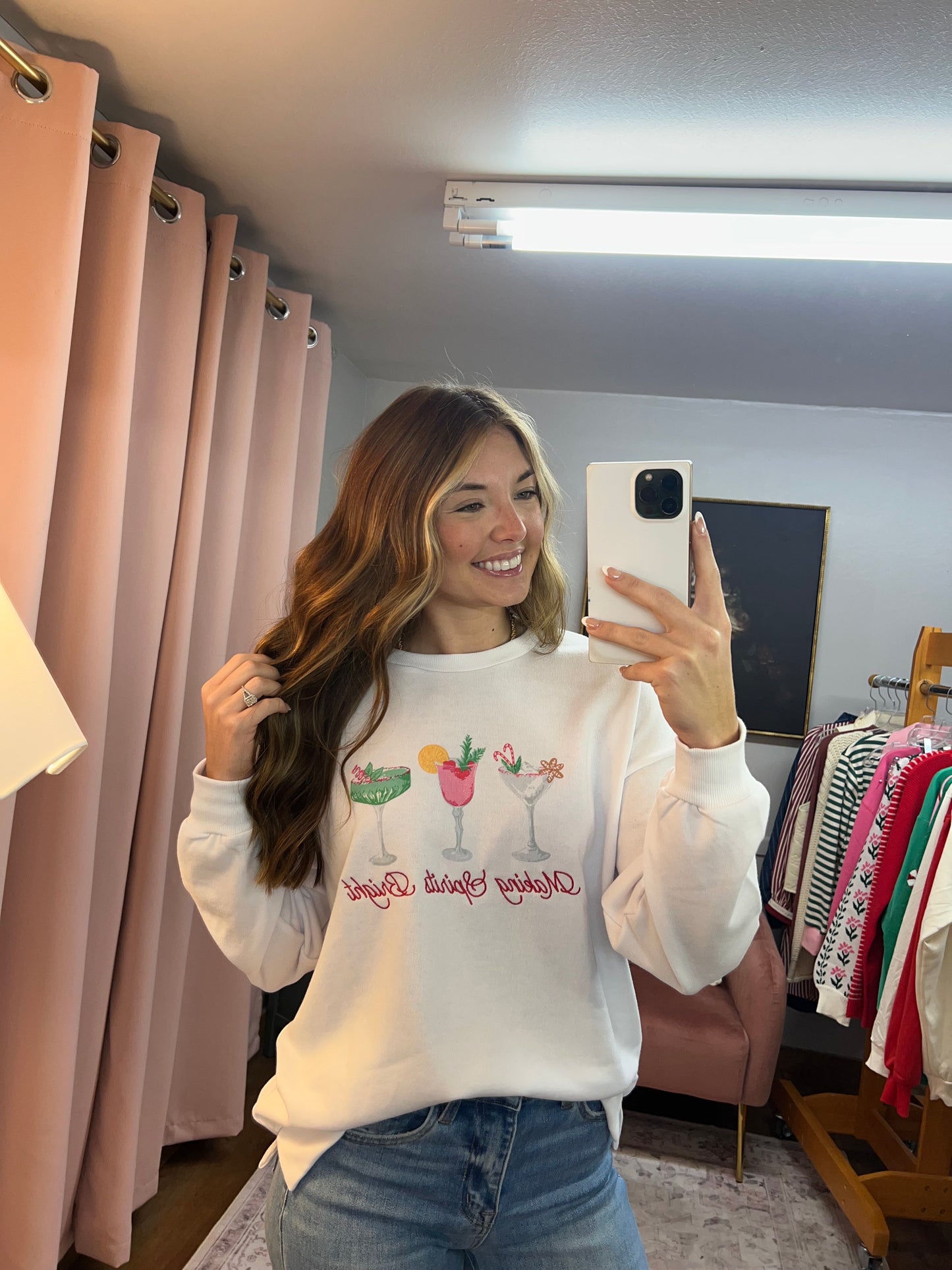 MAKING SPIRITS BRIGHT SWEATSHIRT