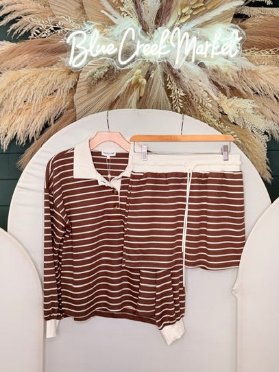 BROWN STRIPE TOP