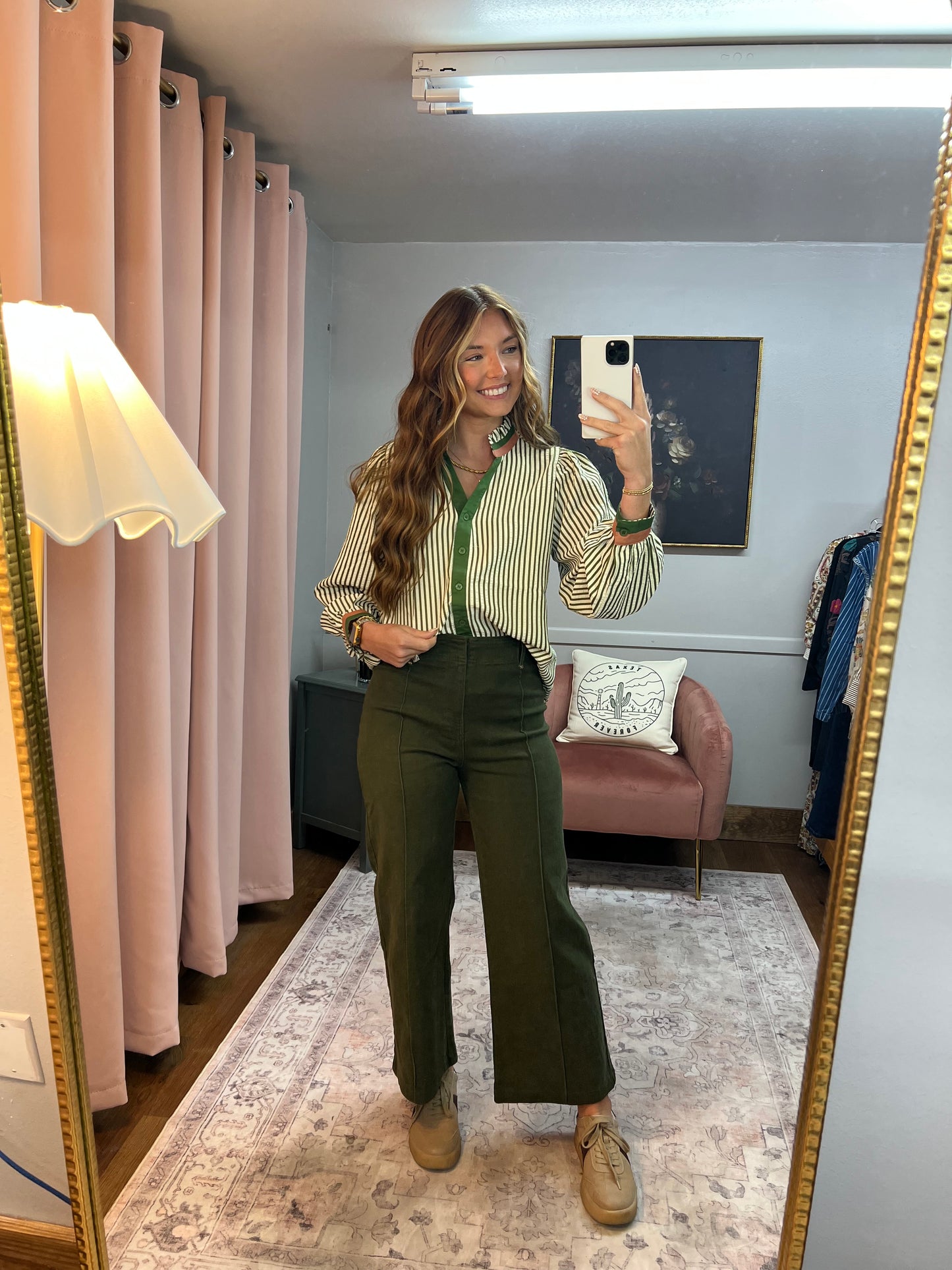 ENTRO OLIVE GREEN PANTS