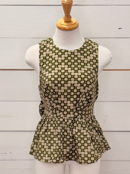 OLIVE PRINT PTTRN TIE TANK