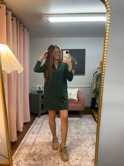 LONG SLEEVE SOFT SHORT DRESS