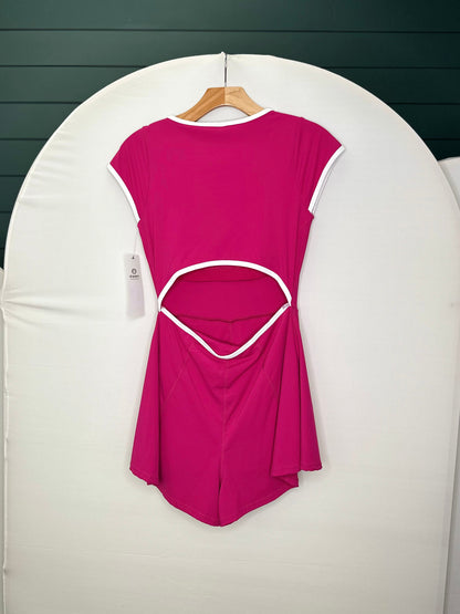 Plum pink sculpt romper