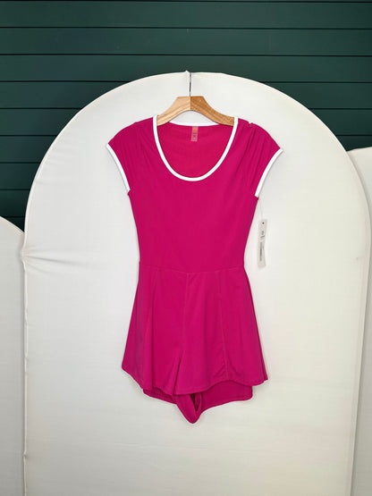 Plum pink sculpt romper