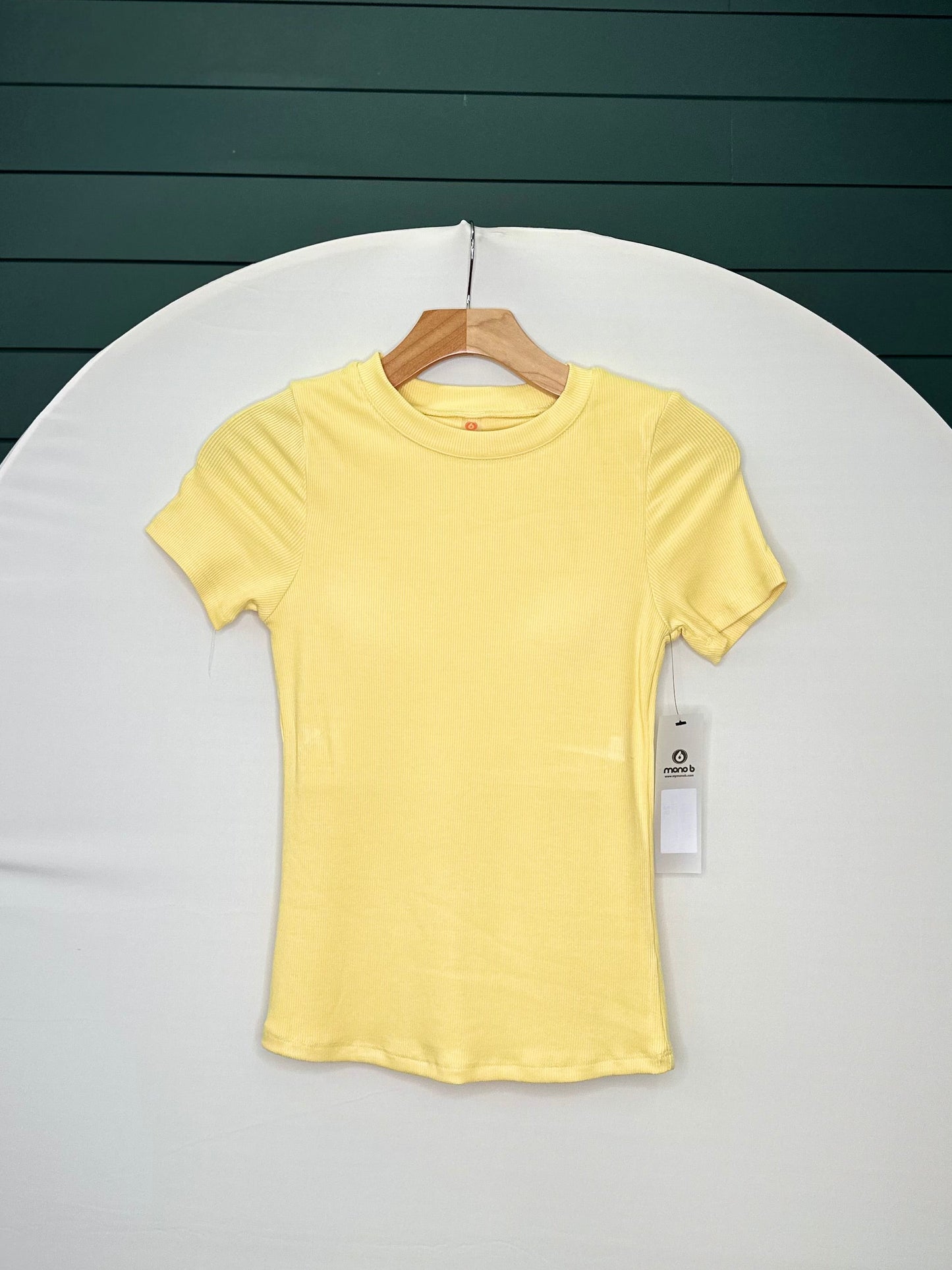 Athletic ribbed built in bra top