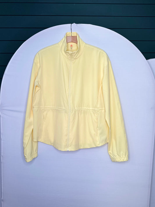 Yellow glow curve cinch jacket