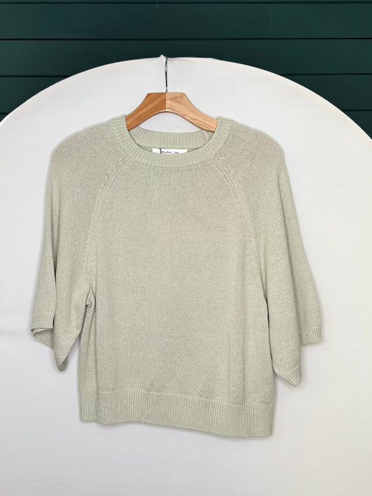 MUTED SAGE KNIT RAGLAN SS