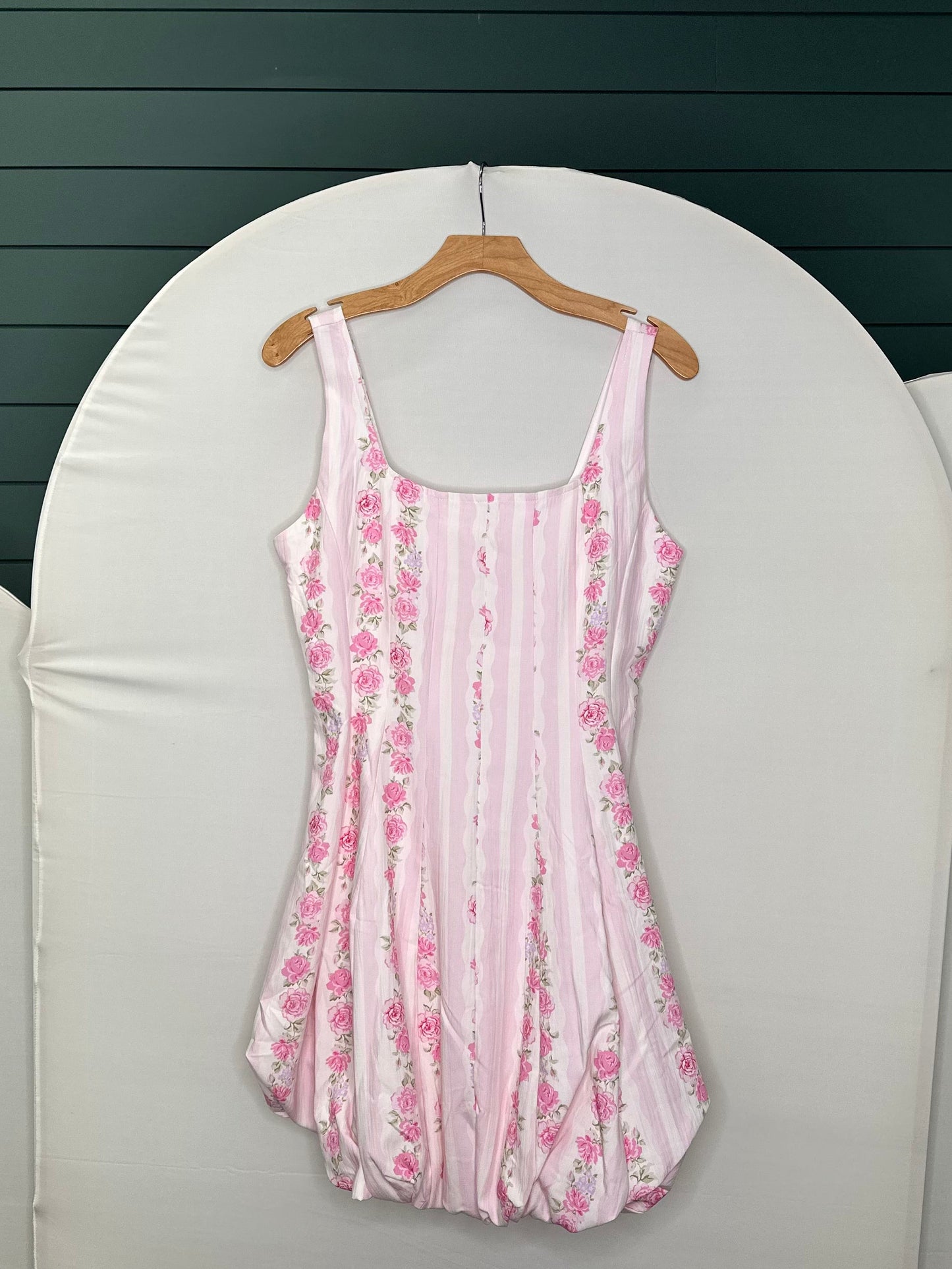 Pink fancy floral bubble dress