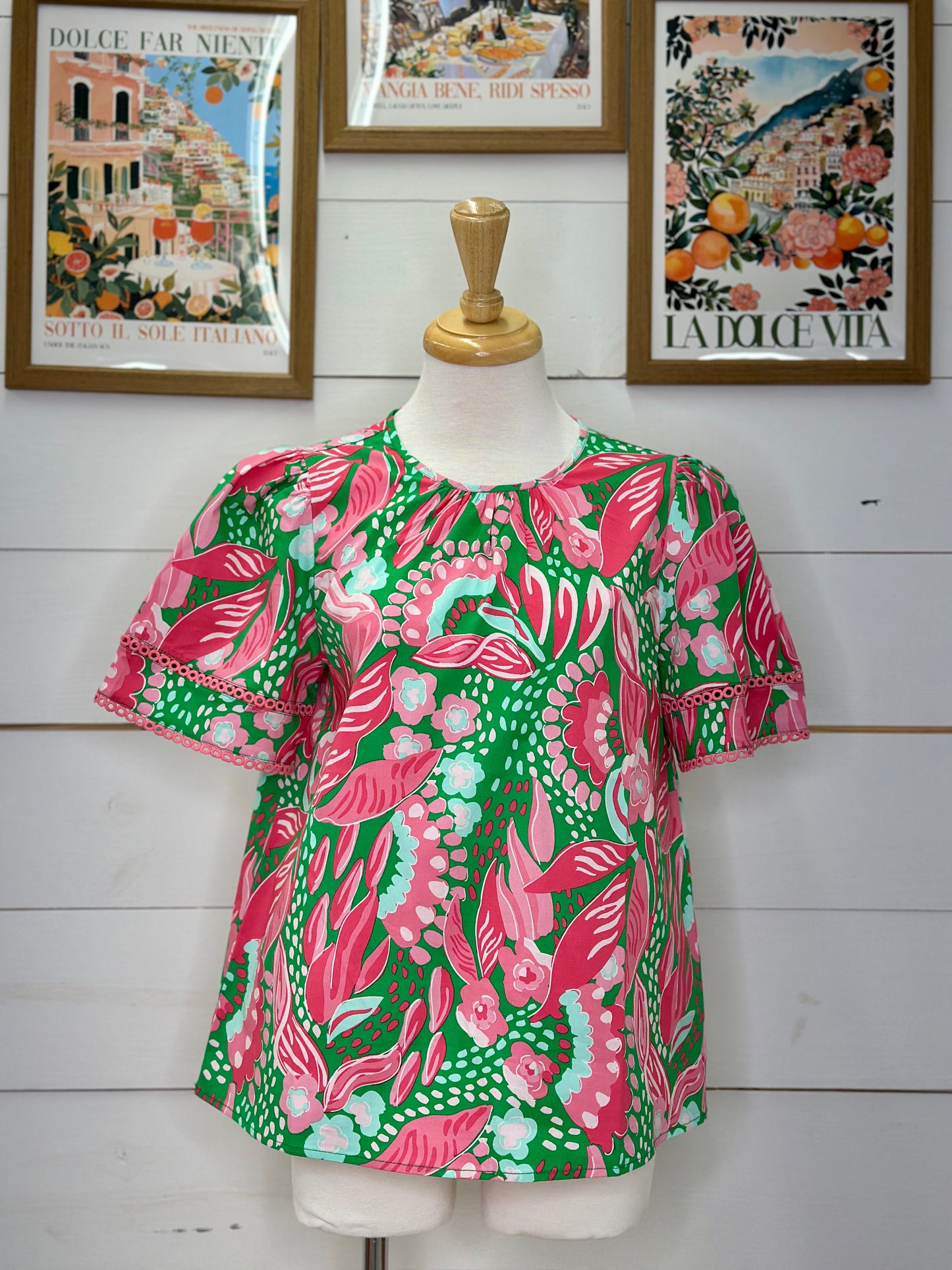 TABBY CANOPY GREEN BLOUSE