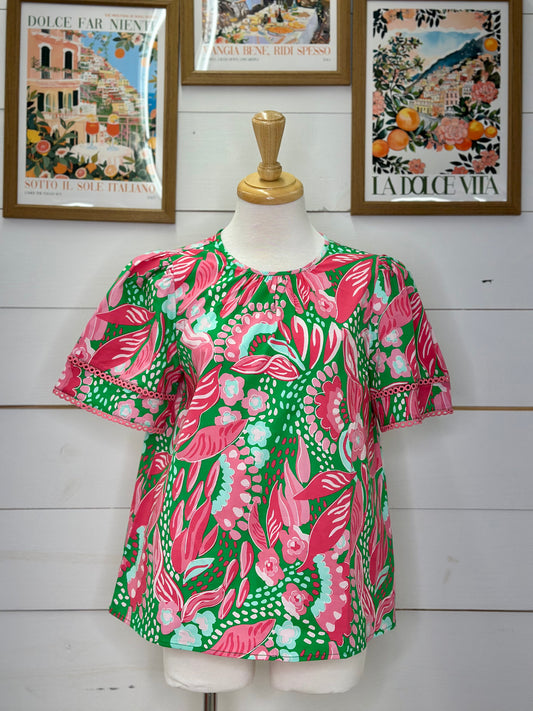 TABBY CANOPY GREEN BLOUSE