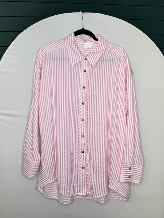 Plus Size: Pink long sleeve