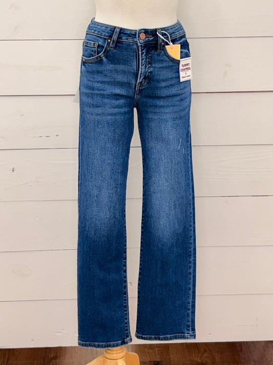 DARK TC HR ANKLE STRAIGHT RISEN JEAN