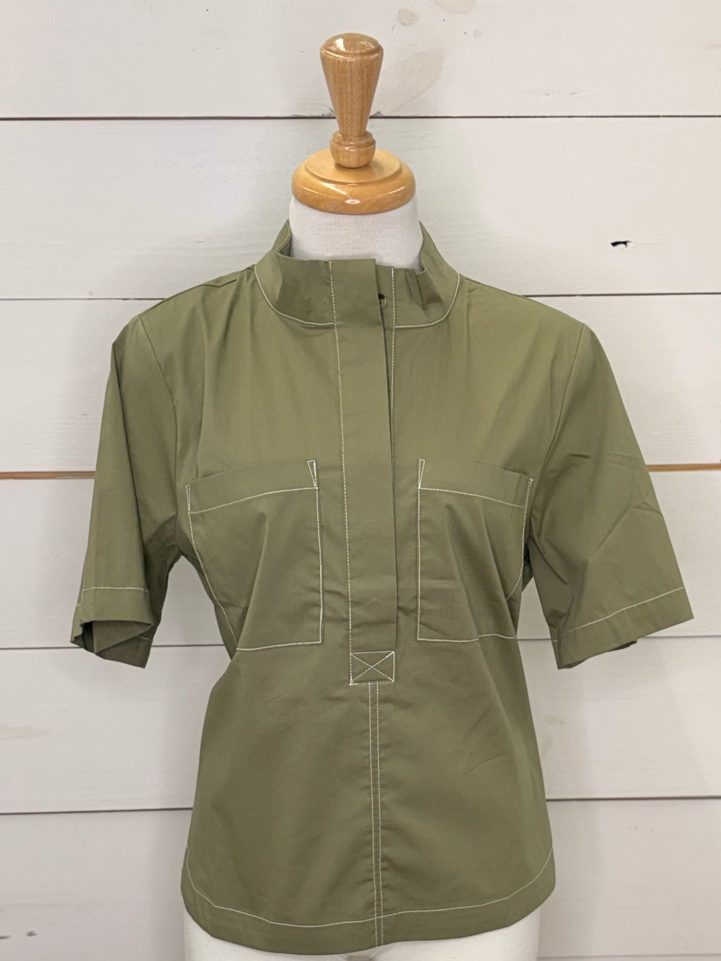OLIVE FRONT POCKETS