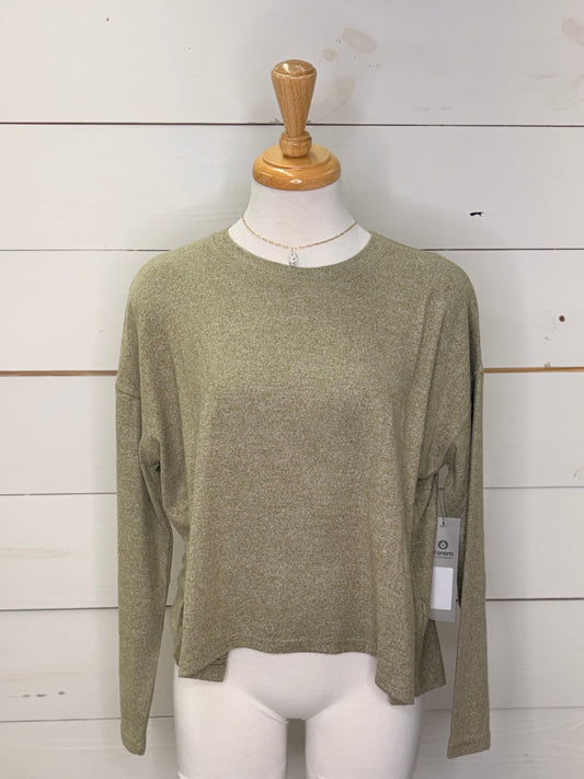 CAMO GREEN BACK PLEATED LS