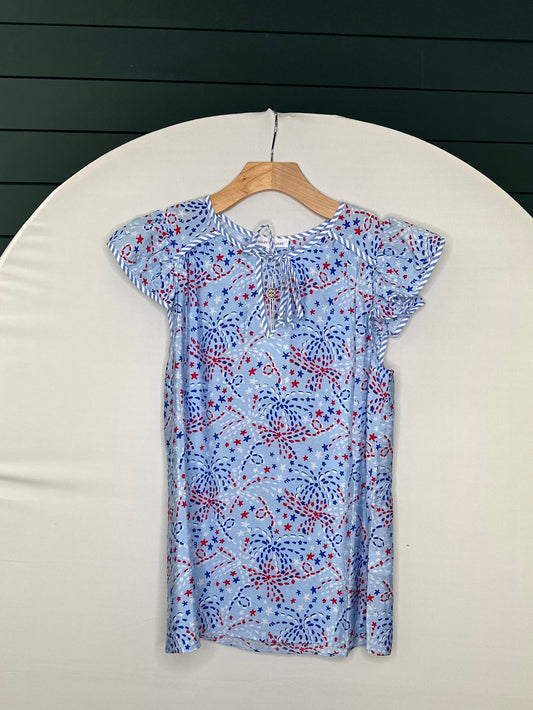 LYDIA STAR SPANGLED BLUE TOP