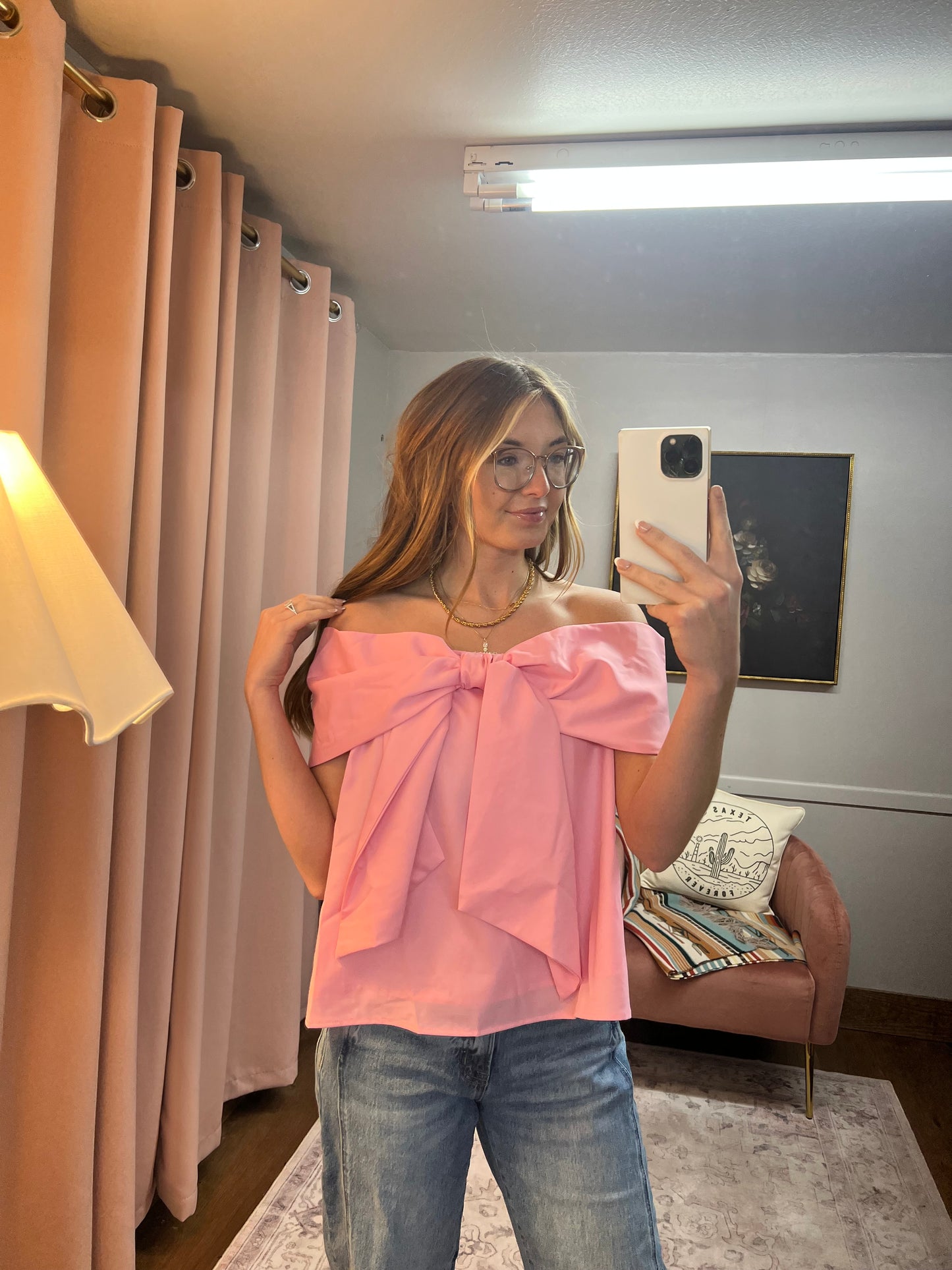 BOW OFF SHOULDER TOP