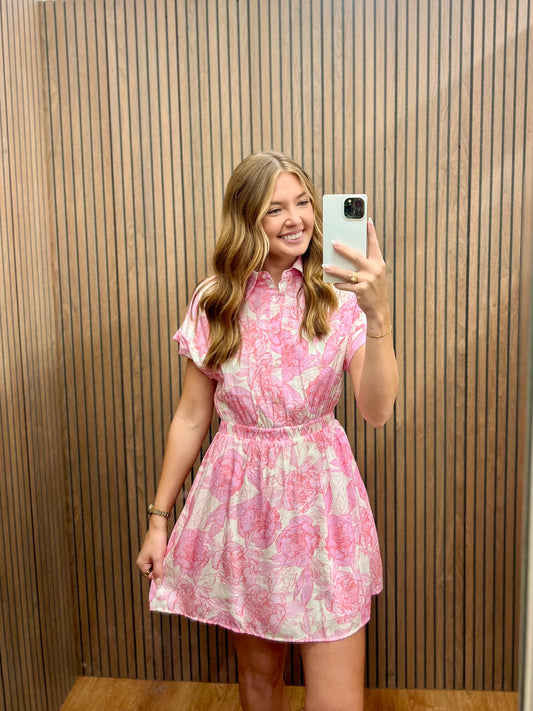 PINK FLORAL DRESS