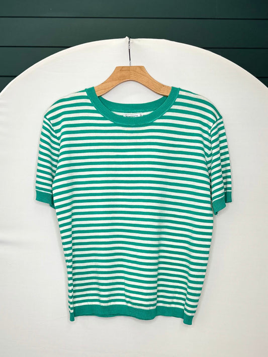 GREEN STRIPE 1/2 SLEEVE