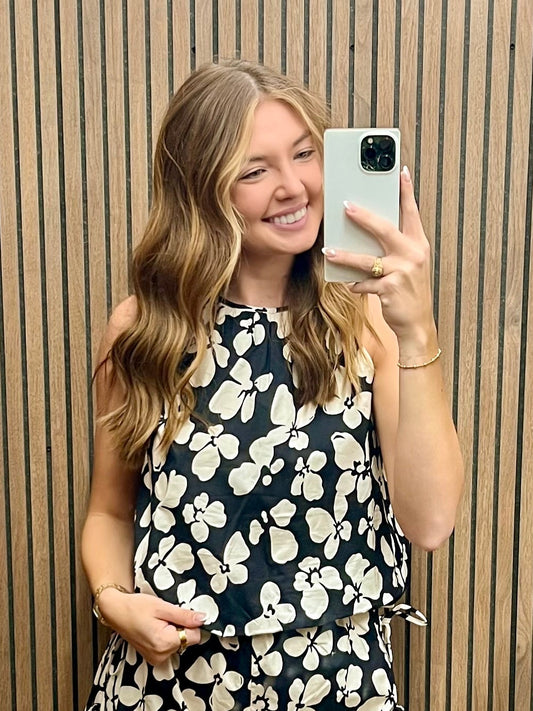 BLK BOLD FLORAL TANK