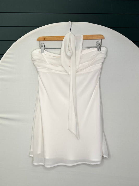 IVORY STRAPLESS SCARF WRAP