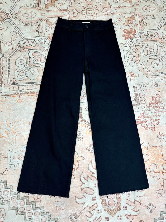 FADE BLK STRAIGHT WIDE LEG