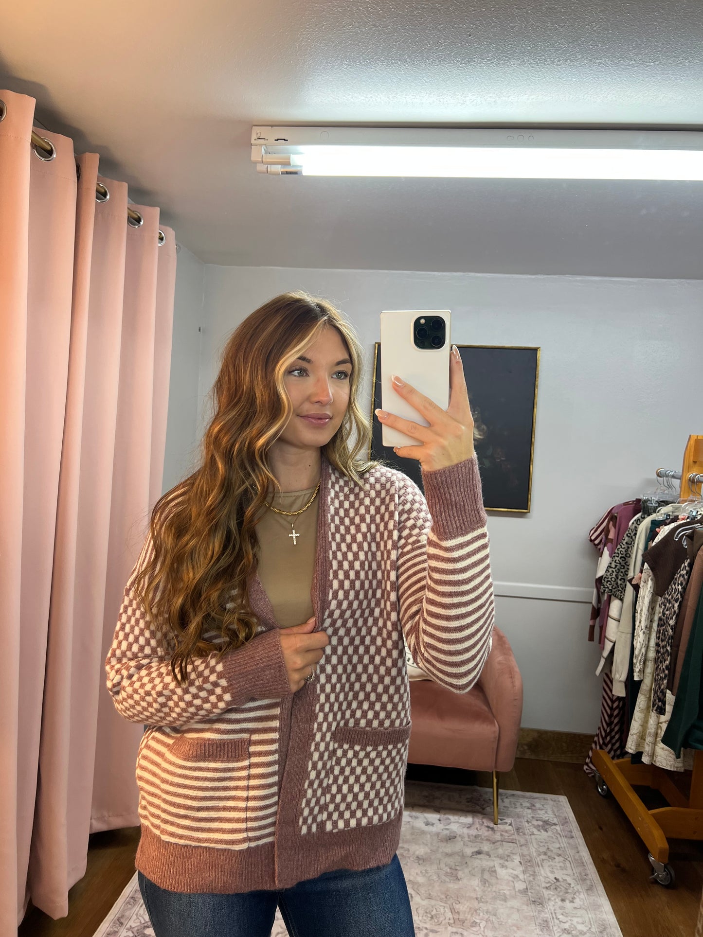 LAVENDER PATTERN CARDIGAN