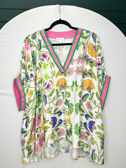 Plus Size: Green multicolored