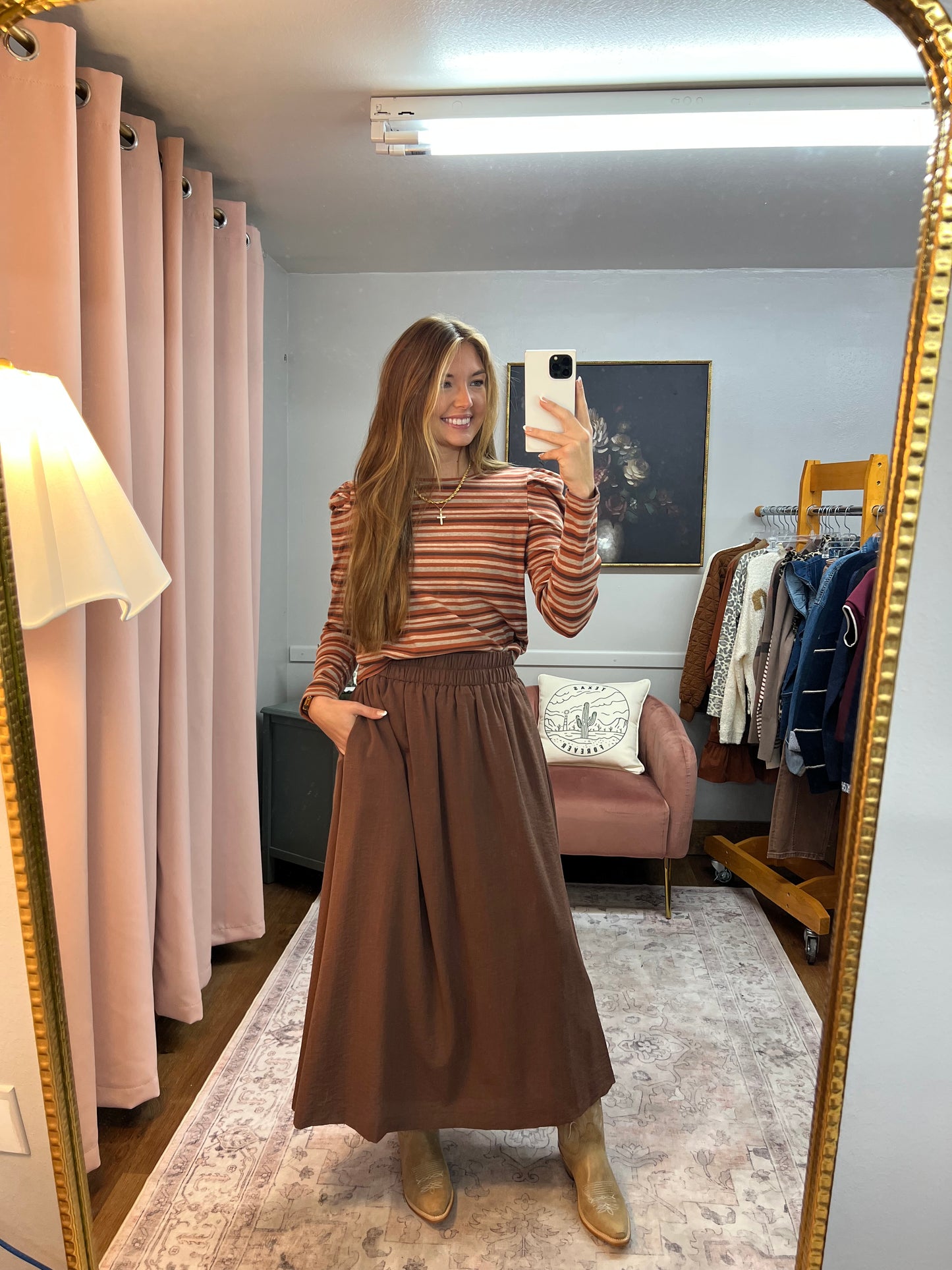 SABRINA ESPRESSO MAXI SKIRT