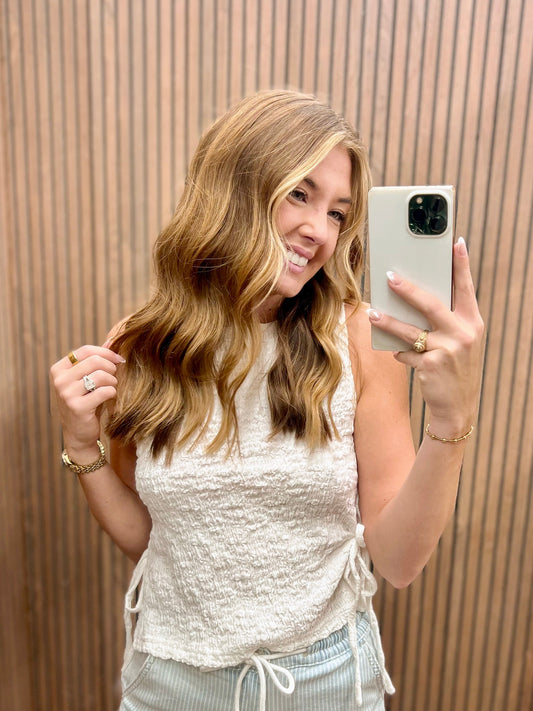 IVORY SIDE TIE TANK