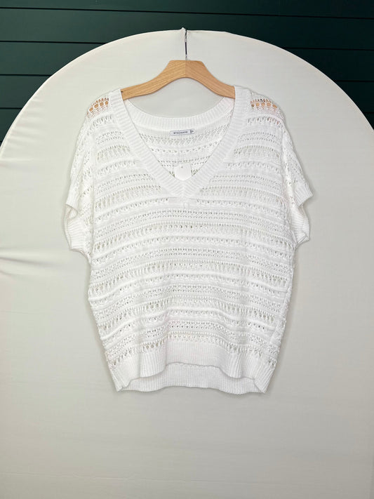 Off-white crochet sweater