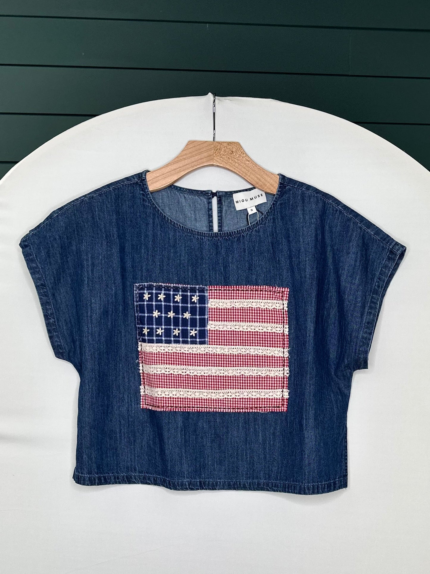 PATCHED FLAG DOLMAN TOP