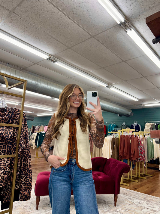 RIBBED KNOT TIE VEST