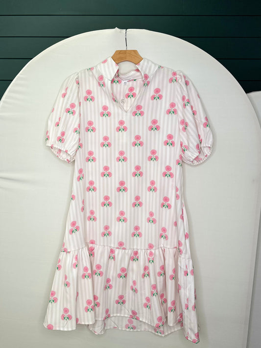 Nancy pink stripe dress