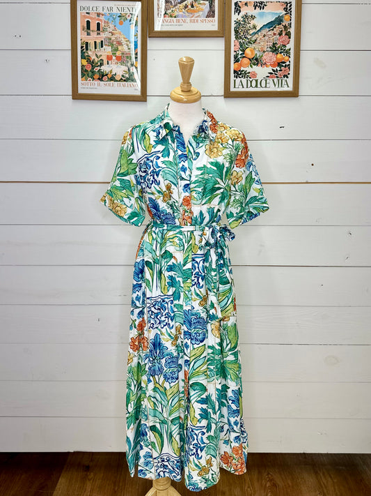 OFF WHITE FLORAL DRESS