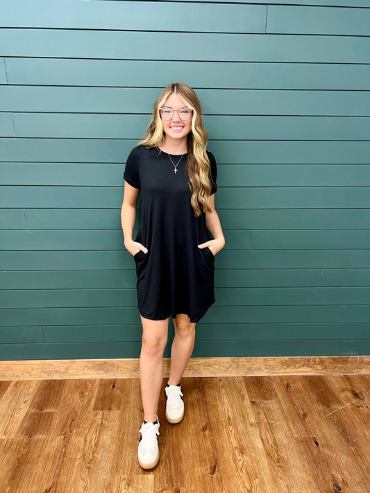 CYNTHIA TSHIRT DRESS BLACK