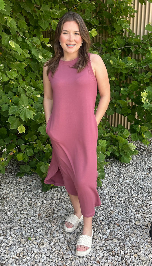 MILLIE MARSALA T-SHIRT DRESS