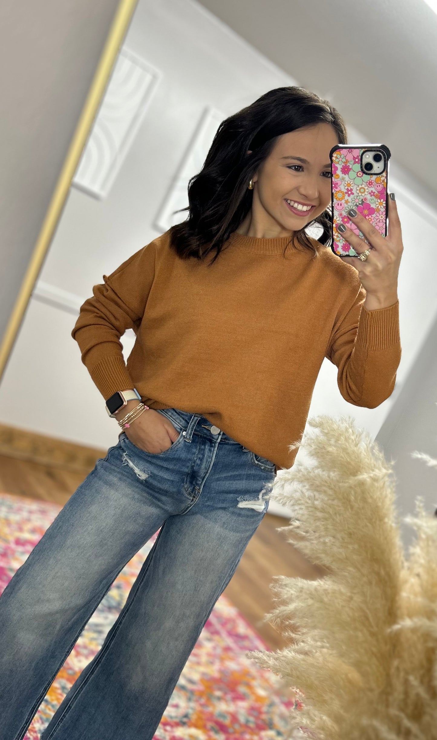 CAMMIE CAMEL PULL OVER SWEATER