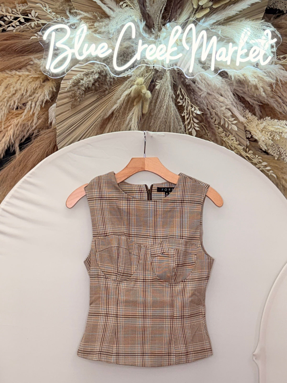 BEIGE/BLUE JESSICA BUSTIER
