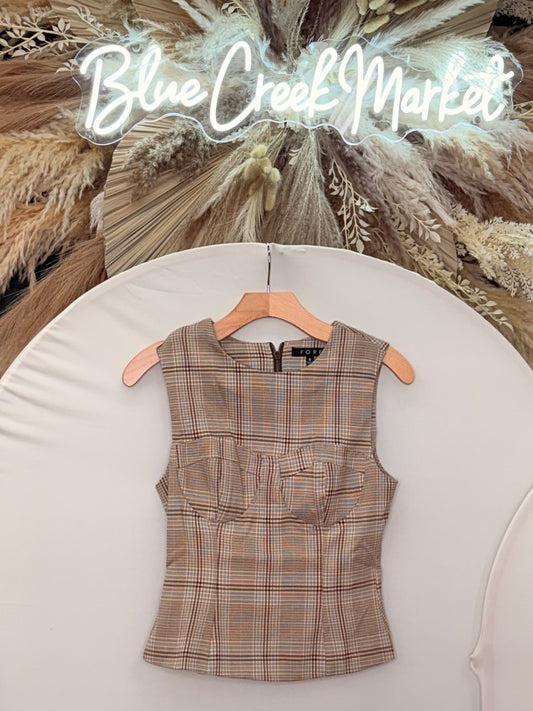 BEIGE/BLUE JESSICA BUSTIER