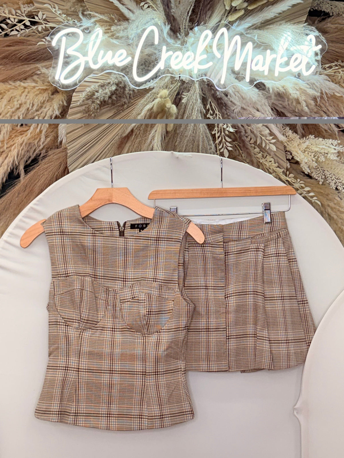 BEIGE/BLUE JESSICA BUSTIER