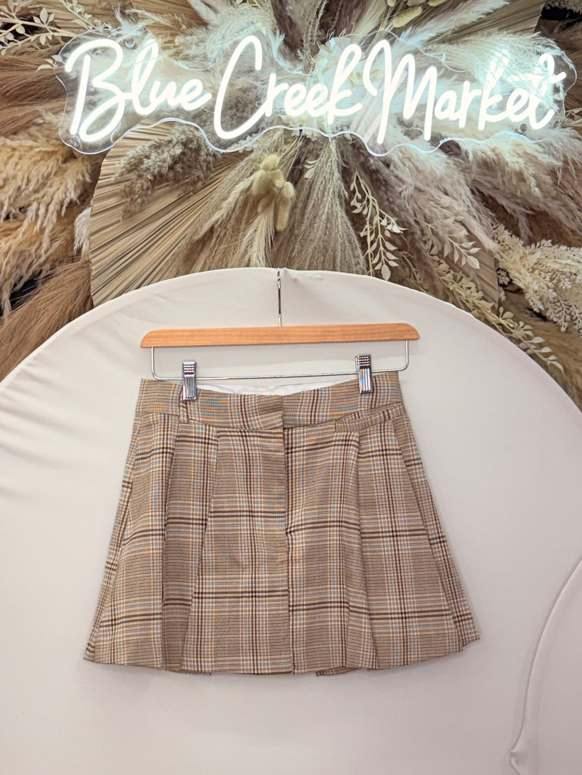 BEIGE/BLUE JESSICA SKORT