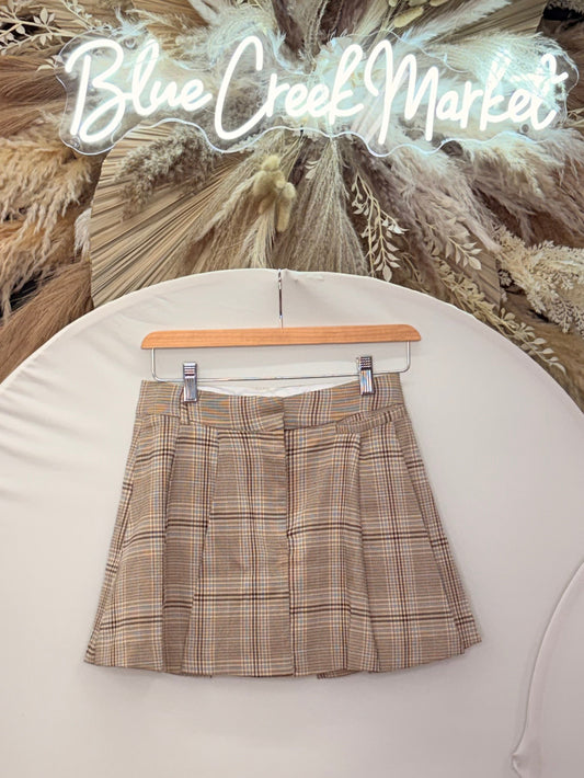 BEIGE/BLUE JESSICA SKORT