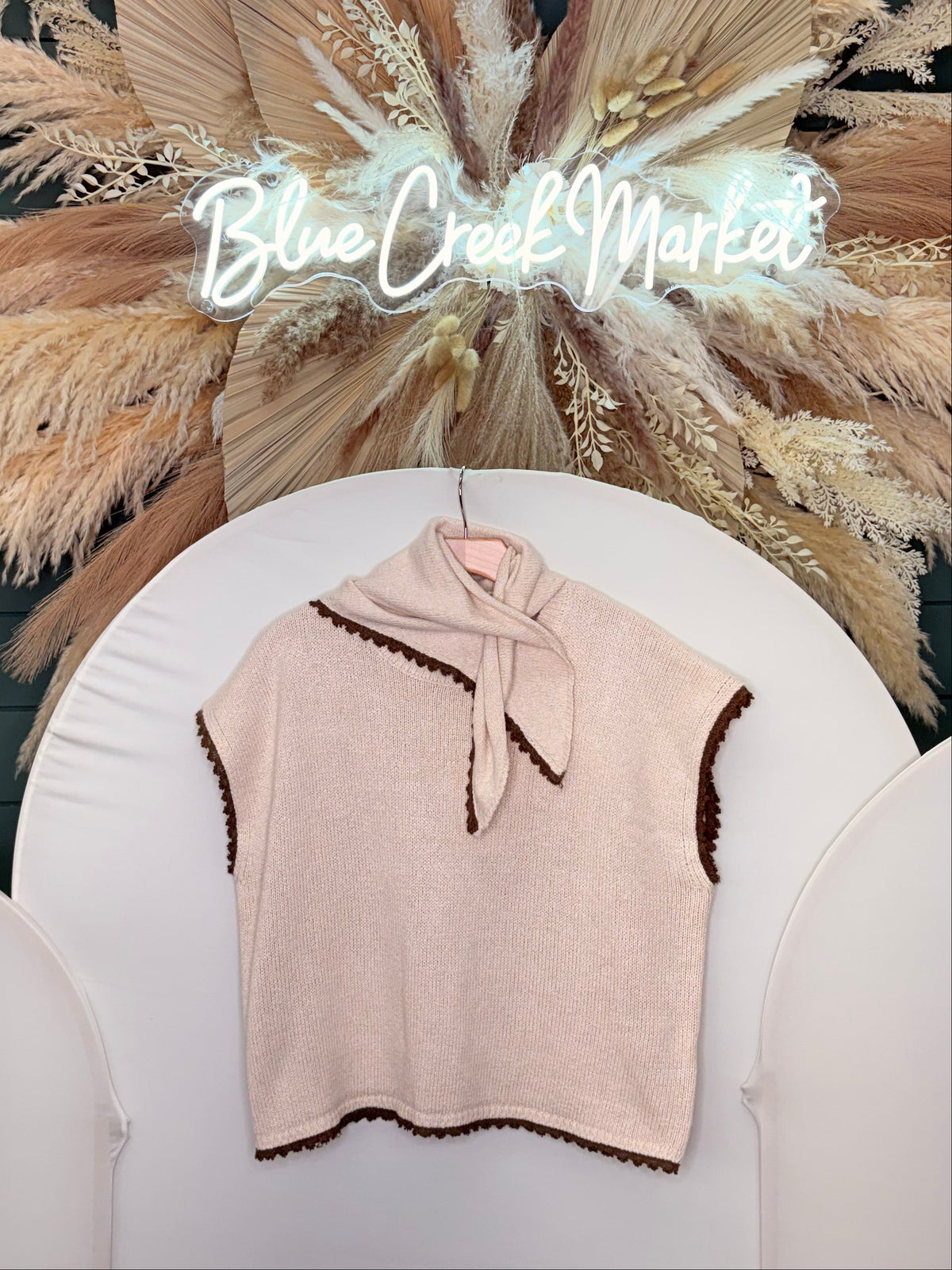 OATMEAL KNIT CAPE SS