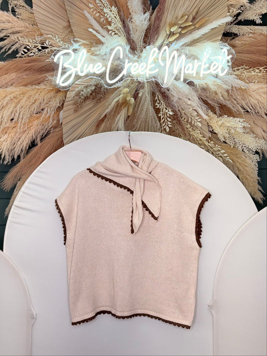 OATMEAL KNIT CAPE SS