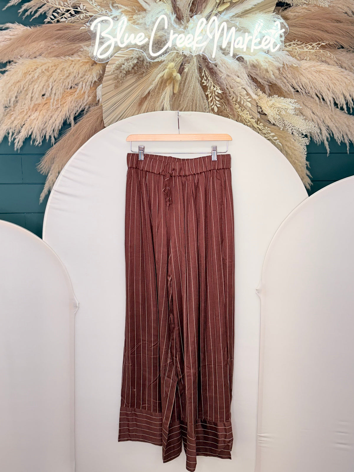 BROWN/IVORY STRIPE PANT