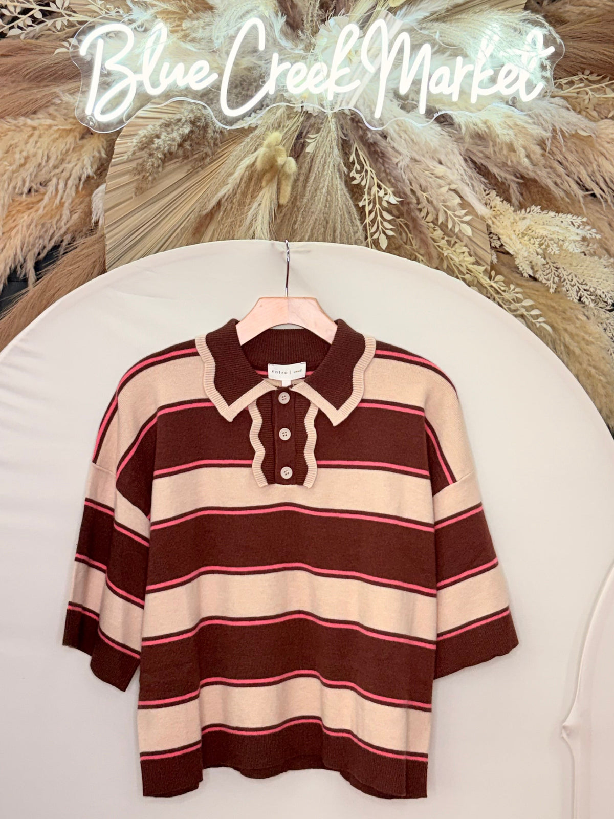 BROWN COMBO SWEATER