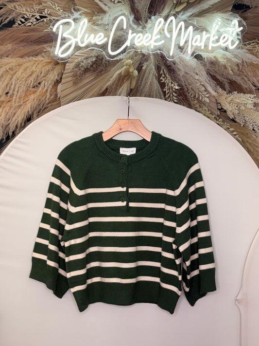 H GREEN SWEATER